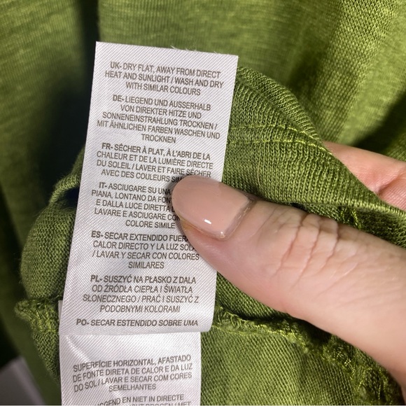 Boden Tabitha Green Linen Jersey Top Size 14 - Picture 8 of 11